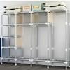 HUHJYUGE Portable Closet Wardrobe Clothes Rack, Wardrobe Closet for Hanging Clothes, Wardrobe Closet with Cover, Free Standing Closet Organizers and Storage System, Large Capacity for Bedroom view 4