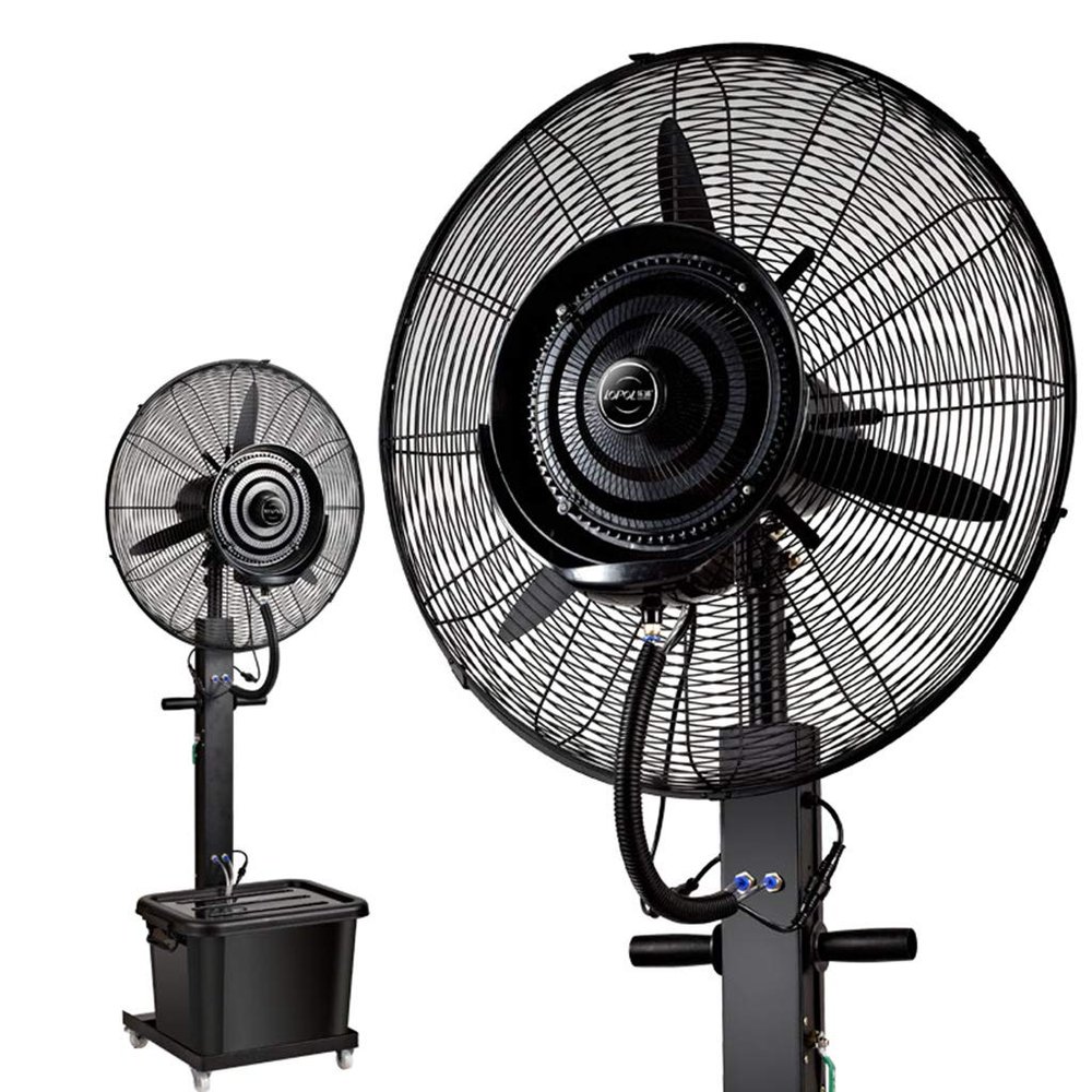 HomeLoft Basics Atomizing Fan Industrial Spray Fan Floor Fan Atomizing Fan Commercial Outdoor Water Mist Cooling Humidification High Power(Height 180cm) (Height 165cm)