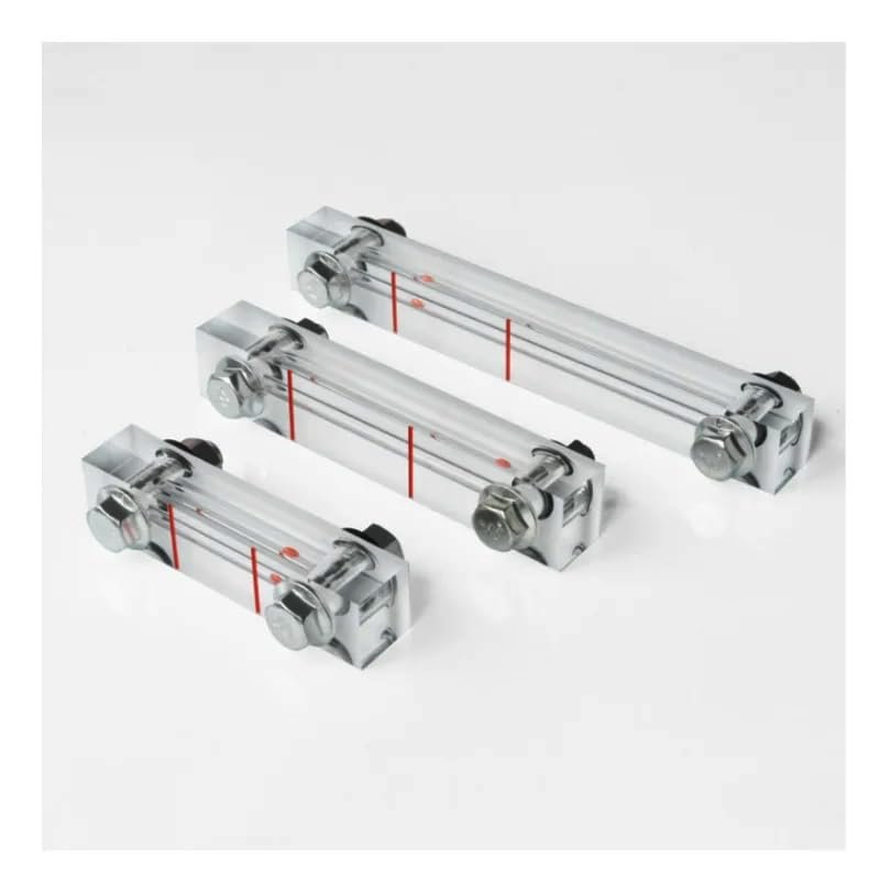 NETFEN Oil Level Gauge, 1PC Screw Air Compressor Oil Mirror Oil Sight Glass Oil Level Gauge Oil Window Hole Centre Distance 40 50 60 80 100 120 150 200MM Silver(Size:150mm Screw M10)