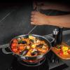 Bakoniion Hybrid Nonstick Skillet with Lid 13 Inch, Stainless Steel Paella Pan with Two Handles Multi-Functional Pan Dishwasher and Oven Safe view 4