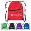 PromoStadium Custom Bags, Daypack - Drawstring Backpack, $3.09/pc, Qty 150 Personalized Bags with logo or text - Red view 1