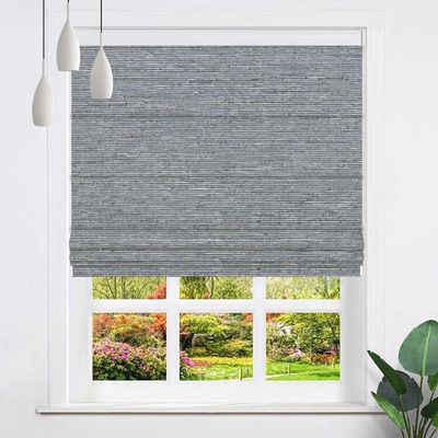 Cordless Roman Shades for Windows Blackout Fabric Roman Blinds with Elegant Privacy Window Blinds for Home Living Room Bedroom Windows,Dark Grey,75 1/2" W x 64" H