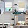 Cordless Roman Shades for Windows Blackout Fabric Roman Blinds with Elegant Privacy Window Blinds for Home Living Room Bedroom Windows,Dark Grey,75 1/2" W x 64" H view 3