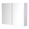 Wall Mounted Bathroom Mirror, Bathroom Wall Cabinet with Mirror Door Shelves, Over The Toilet Storage White Wall Mounted Medicine Cabinets for Bathroom, Door Mirror Bathroom Wall Mounted Cabinet Shelf view 2
