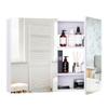 Wall Mounted Bathroom Mirror, Bathroom Wall Cabinet with Mirror Door Shelves, Over The Toilet Storage White Wall Mounted Medicine Cabinets for Bathroom, Door Mirror Bathroom Wall Mounted Cabinet Shelf view 4