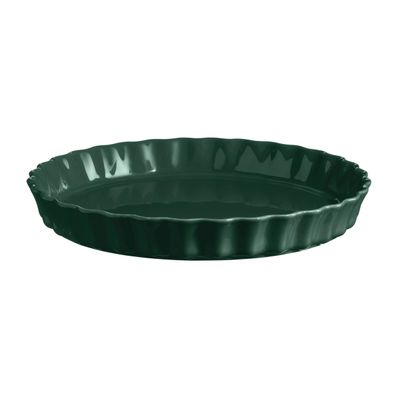 Emile Henry Made in France Ceramic Round Tart Dish 11.6" x 1.6"- 1.3 Qt |Cedar