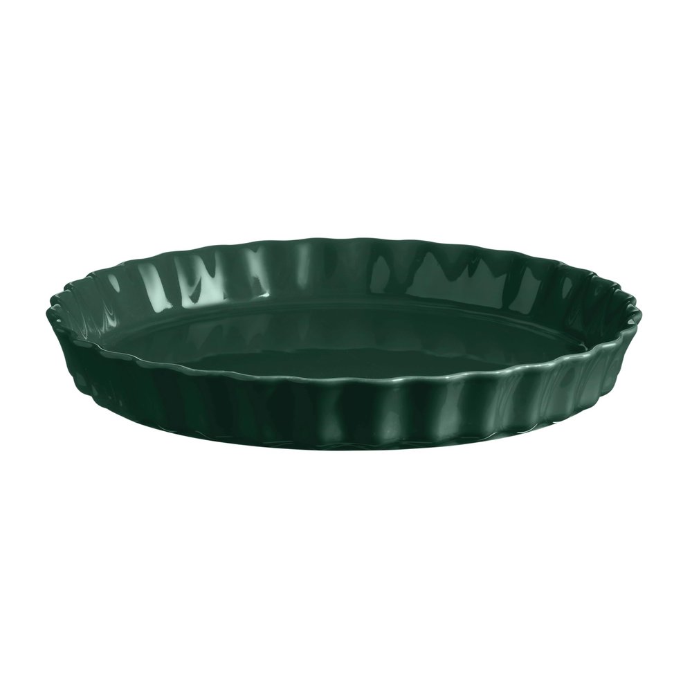 Emile Henry Made in France Ceramic Round Tart Dish 11.6" x 1.6"- 1.3 Qt |Cedar
