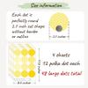 Boho Polka Dot Wall Sticker, 48 Removable and Repositionable Pattern Decals - Premium Fabric Material, Polka Dots, Stripes, Chevrons and Solid in 3 Shades of a Color (Yellow) view 2
