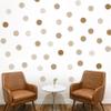Boho Polka Dot Wall Sticker, 48 Removable and Repositionable Pattern Decals - Premium Fabric Material, Polka Dots, Stripes, Chevrons and Solid in 3 Shades of a Color (Tan) view 1