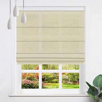 Roman Cordless Shades for Windows Light Filter Fabric Roman Blinds with Elegant Window Blinds for Home Living Room officeBeige,71" W x 56" H