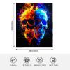 Skull 50" x 60" Fire Ice Fantasy Art Cool Halloween Super Soft Bedding Fleece Throw Blanket Luxury Bed Blanket Sofa Living Room Bedroom Warm Lightweight for Men and Women view 4