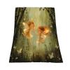 Elf 50" x 60" Fairy Tale Forest Fantasy Cute Anime Cartoon Super Soft Bedding Fleece Throw Blanket Luxury Bed Blanket Sofa Living Room Bedroom Warm Lightweight for Men and Women view 2