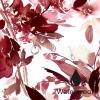 MAYZUS Extra Long Shower Curtain 72 x 96 Inch, Floor to Ceiling X-Long Tall Watercolor Floral Fabric Shower Curtain, Modern Abstract Burgundy Red Flower Bathroom Shower Curtain Set with Hooks view 4