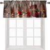 Red Rose and Wine Valance Curtains for Windows Floral Romantic Valentine Rod Pocket Window Valance for Kitchen Living Room Bathroom Home Decoration 54 x 18 Inch, 1 Panel view 1