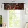 Red Rose and Wine Valance Curtains for Windows Floral Romantic Valentine Rod Pocket Window Valance for Kitchen Living Room Bathroom Home Decoration 54 x 18 Inch, 1 Panel view 3