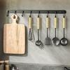 Utensil Rack,Kitchen Hanging Rail,Wall Mounted Utensil Racks,Kitchen Hanging Rail,Kitchen Utensil Holder,Stainless steel Pots and Pans Hanging Rack, Cooking Utensil Hanger with hook (Size : 17 * 3 * 4 view 1