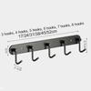 Utensil Rack,Kitchen Hanging Rail,Wall Mounted Utensil Racks,Kitchen Hanging Rail,Kitchen Utensil Holder,Stainless steel Pots and Pans Hanging Rack, Cooking Utensil Hanger with hook (Size : 17 * 3 * 4 view 2