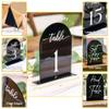 Black Arch Acrylic Table Numbers for Wedding Reception - 5" x 7" White Font Centerpiece Set with Holder Stands & Head Table Sign - Anniversary, Event, Party, Wedding set 1-20 view 3