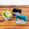 Three by Three Seattle FeltLikeIt! 6x4x2.75 Inch Felt Storage Bin for Office, Craft Room, Classroom, Living Room, Bedroom Storage, 3 Pack (Charcoal) view 3