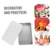 UTHCLO 3pcs Tiramisu Storage Box with Lid Square Cookie Tins for Baking Candy and Gift Packaging Decorative and Practical Organizer for Parties and Festivals view 2