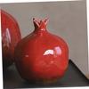 Cabilock Artistic Ceramic Pomegranate Vase Medium Deep Red Flower Container for Home Decor Weddings and Special Events Unique Design for Elegant Floral Arrangements view 2