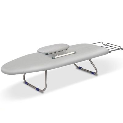 LXRHLIKG Tabletop Ironing Board, 35"12"7" Folding Portable Ironing Boards with Mesh Metal Base & 100% Cotton Cover(Color:Gray)
