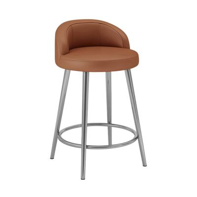 Bar Chair Jewelry Store Low Back Stool Optical Shop Counter Reception Chair Modern Kitchen Breakfast Barstools Stainless Steel Titanium Stool Legs(Size:56cm/22,Color:Silver) Independence