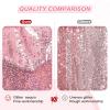 Christmas Tree Skirt 50" Round Sparkly Fuchsia Pink Sequin Ornaments Xmas New Years Party Decorations view 3