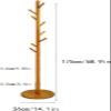 RhLLvJ Coat Rack Wood Flapper Coat Rack, Clothing Hanger Umbrella Holder and Hat Organizer Shelf, Coat Shelf Great(Color:Walnut Color) view 2