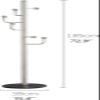 RhLLvJ Coat Rack 304 Stainless Steel Coat Rack Bedroom Floor Hanger Nordic Light Luxury Towel Rack Marble Bathroom Coat(Color:Silver Black) view 2