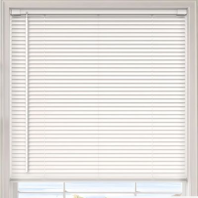 Cordless Horizontal Blinds for Living Room Dining Room Bedroom Kitchen Bathroom Office Den Hallway Windows Venetian Windows Blinds Vinyl Mini Blinds Aluminum Blinds White 29 1/4" W x 48" H