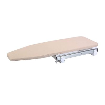 ELUKHT Rotatable Pull Out Ironing Board Cabinet Built-in Wooden Wardrobe Laundry Platform with Padding for Space Saving (Fold Down)