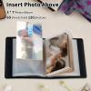 BPQOJB Small Photo Album 5x7 inch 120 Pockets Photos Pu Leather Cover Photo Albums With Elastic Band Design Cute Photo Album For Family Wedding Anniversary Travel - American Flag Horse view 3