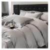 Zixmix Egyptian Cotton Luxury Embroidery Style Bedding Set Simple Solid Color Duvet Cover Flat/Fitted Bed Sheet Pillowcase,Bedding, King, Gray, JM-021 view 3