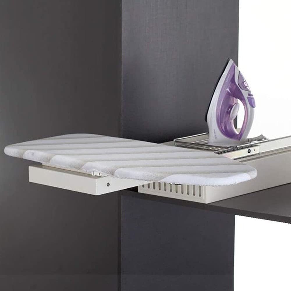 ELUKHT Wooden Folding Ironing Board Rotatable 180 Drawer Ironing Platform with Heat-Resistant Cover for Space Saving (Color : 02) (2)