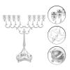 ABOOFAN Hanukkah Menorah Branches Candle Stand Elegant Metal Candelabrum for Dining Table Decor for Celebrations Weddings and Special Occasions view 2