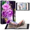 BPQOJB Small Photo Album 5x7 inch 120 Pockets Photos Pu Leather Cover Photo Albums With Elastic Band Design Cute Photo Album For Family Wedding Anniversary Travel - Pink Rose view 1
