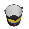 Flag of Colombia Heart Clothes Hamper Round Collapsible Storage Laundry Hamper For Bathroom Bedroom Dorm Small view 3