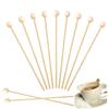 6 Inch Rock Candy Sticks Wooden Stirrer, Lollipop, Cake Pops with Ball Wood Pop Stir Sticks Appetizer Skewers Swizzle Drink Sticks (100pcs) view 1