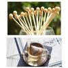 6 Inch Rock Candy Sticks Wooden Stirrer, Lollipop, Cake Pops with Ball Wood Pop Stir Sticks Appetizer Skewers Swizzle Drink Sticks (100pcs) view 4