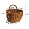 Hanging Wicker Basket for Wall: Woven Storage Basket Wicker Wall Baskets, Front Door Hanging Plastic Rattan Baskets, Fruit Vegetable Baskets for Home Kitchen Decor view 2