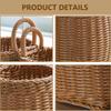Hanging Wicker Basket for Wall: Woven Storage Basket Wicker Wall Baskets, Front Door Hanging Plastic Rattan Baskets, Fruit Vegetable Baskets for Home Kitchen Decor view 4