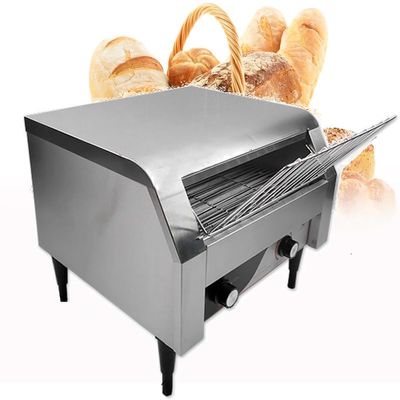 Commercial Conveyor Toaster Stainless Steel Chain Toaster With Drawer Electric Commercial Oven Drawer Toaster For Coffee Shops Breakfast,Silver-450