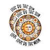 (2 Pack) Live by The Sun Love by The Moon Magnets - Mystical Magical Spiritual Hippie - 5" On Longest Side - Premium Magnet - for Cars, Refrigerators, Toolboxes, Lockers- Made in USA - MAG0784 view 1
