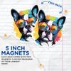 (2 Pack) Boston Terrier Dog Magnets - Boston Terrier with Sunglasses - Choose FromOver 100 Dog Breeds - 5" On Longest Side - Premium Magnet - Made in USA - MAG0324 view 3