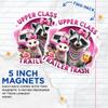 (2 Pack) Upper Class Trailer Trash Magnets - Funny Boujee Raccoon and Opossum Magnets - 5" On Longest Side - Premium Magnet - for Cars, Refrigerators, Toolboxes, Lockers - Made in USA - MAG0531 view 3