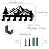 CREATCABIN Mountain Key Holder Key Hanger Racks Wall Mounted Key Organizer Metal Welcome Home Decoration Iron Hanging Display with 6 Hooks Decor for Entryway Front Door Hallway 5.1x10.6 Inch Black view 2