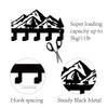 CREATCABIN Mountain Key Holder Key Hanger Racks Wall Mounted Key Organizer Metal Welcome Home Decoration Iron Hanging Display with 6 Hooks Decor for Entryway Front Door Hallway 5.1x10.6 Inch Black view 3