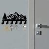 CREATCABIN Mountain Key Holder Key Hanger Racks Wall Mounted Key Organizer Metal Welcome Home Decoration Iron Hanging Display with 6 Hooks Decor for Entryway Front Door Hallway 5.1x10.6 Inch Black view 4