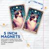 (2 Pack) The Border Collie Tarot Card Magnets - Border Collie Dog Breed Mom - 5" On Longest Side - Premium Magnet - for Cars, Refrigerators, Toolboxes, Lockers- Made in USA - MAG0733 view 3